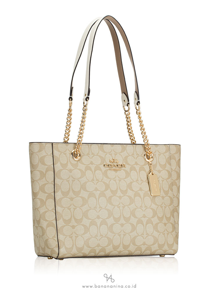 COACH Women's Cammie Leather Chain Tote