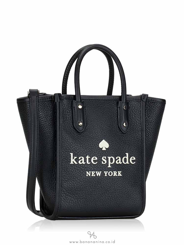 Kate Spade Ella Pebbled Leather Mini Tote Black