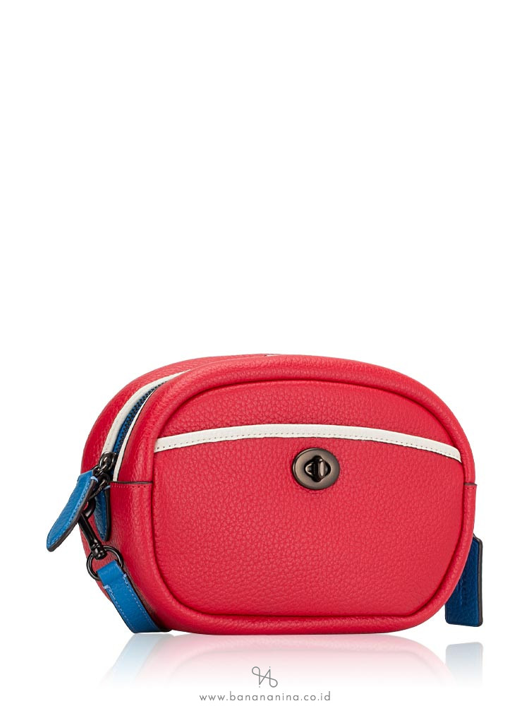Coach Candy Apple Soft Pebble Leather Colorblock Camera Bag C6833 V5TFN  195031397387 - Handbags - Jomashop