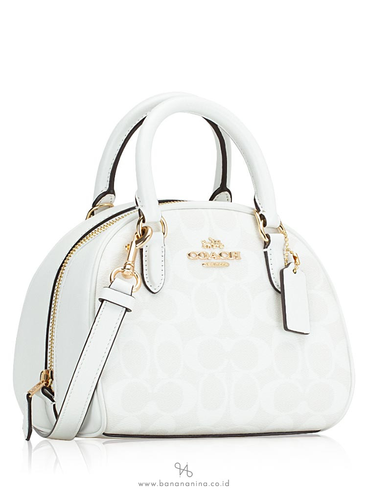 Coach Chalk White Signature Sydney Satchel 