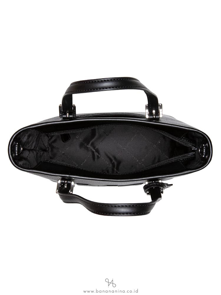 Michael Kors Jet Set Travel Extra Small Logo Top Zip Tote Bag Color Black 