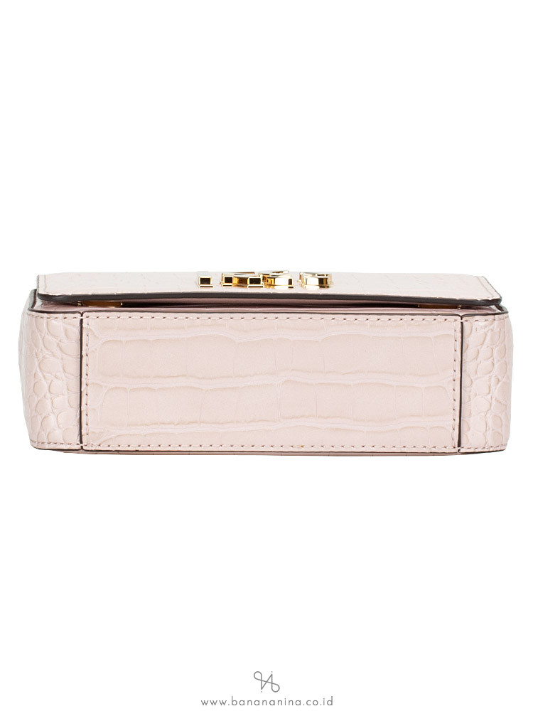 Michael Kors Kors Small Crocodile Embossed Convertible Crossbody Powder