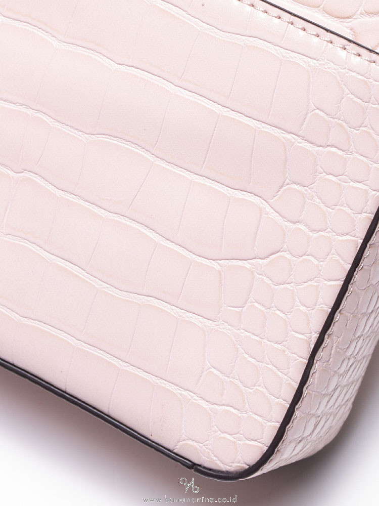 Michael Kors Kors Small Crocodile Embossed Convertible Crossbody Powder