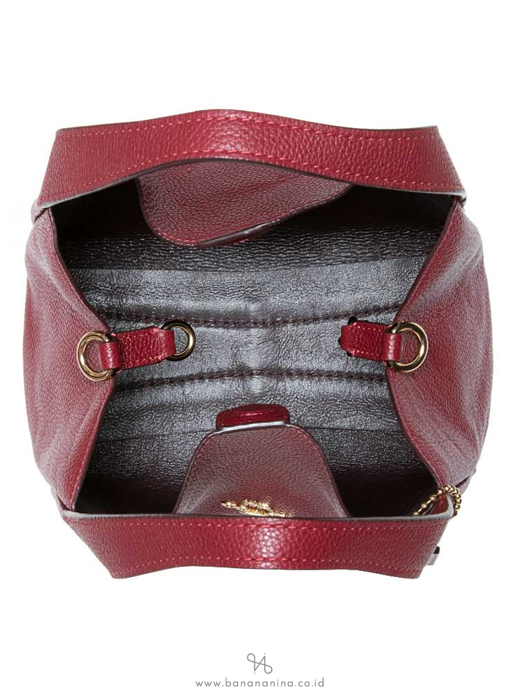 COACH Hadley Hobo 21 2way Handbag Pebble Leather 78800 Red Used