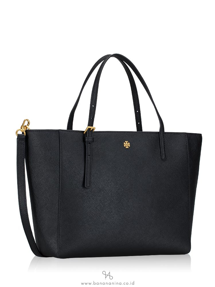  Tory Burch Emerson Leather Women's Tote (Black) : Clothing,  Shoes & Jewelry