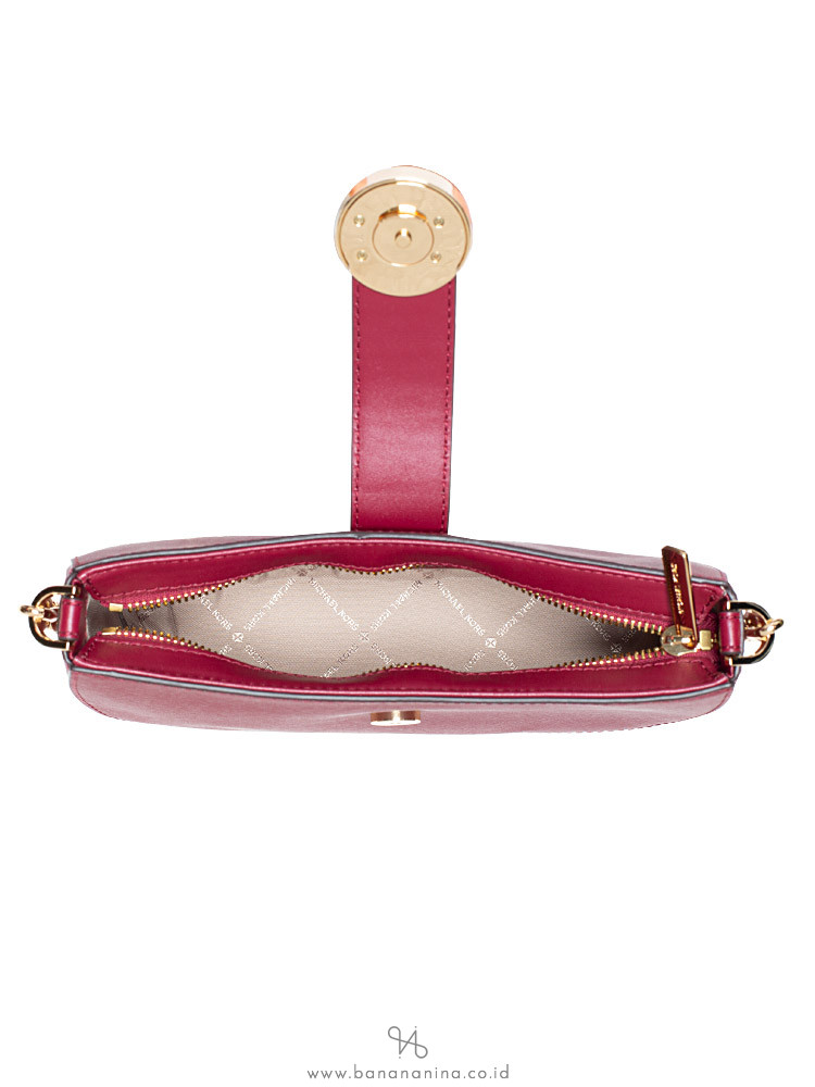 Michael Kors 35F2GNMC0L Carmen Small Pouchette Shoulder Handbag in Pale Gold