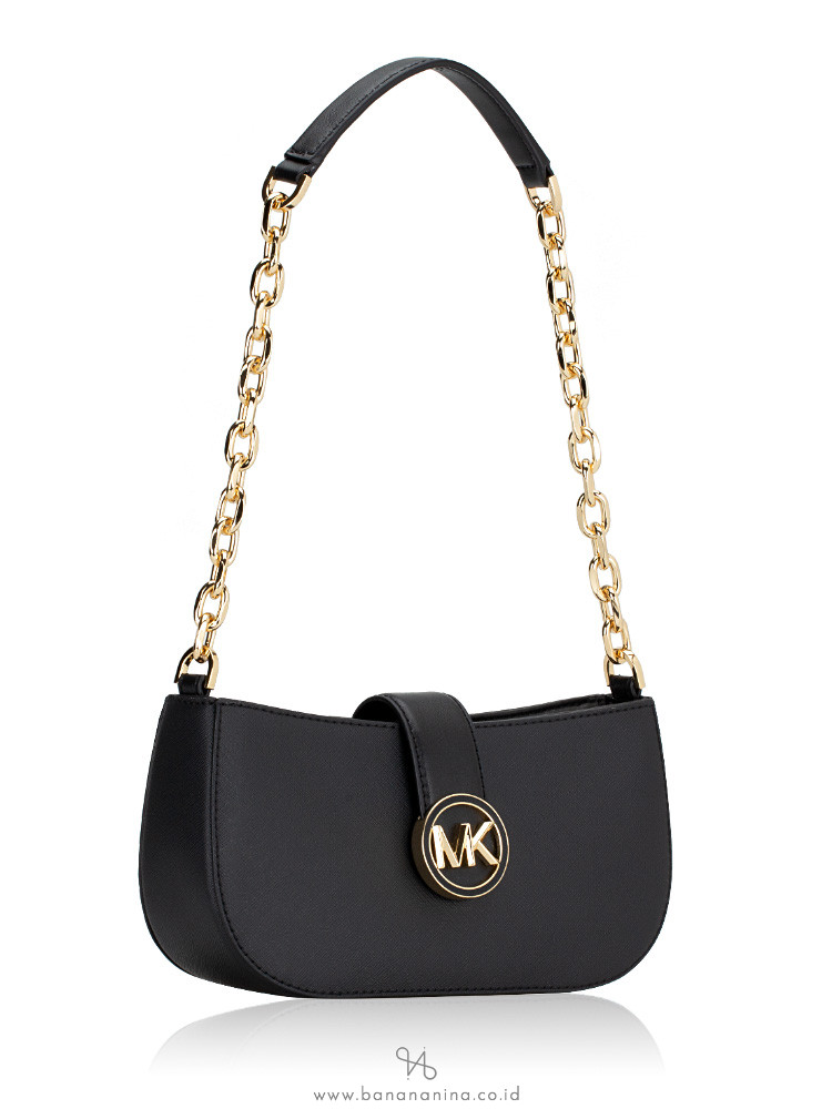 Michael Kors Carmen Small Pouchette Shoulder Bag Black