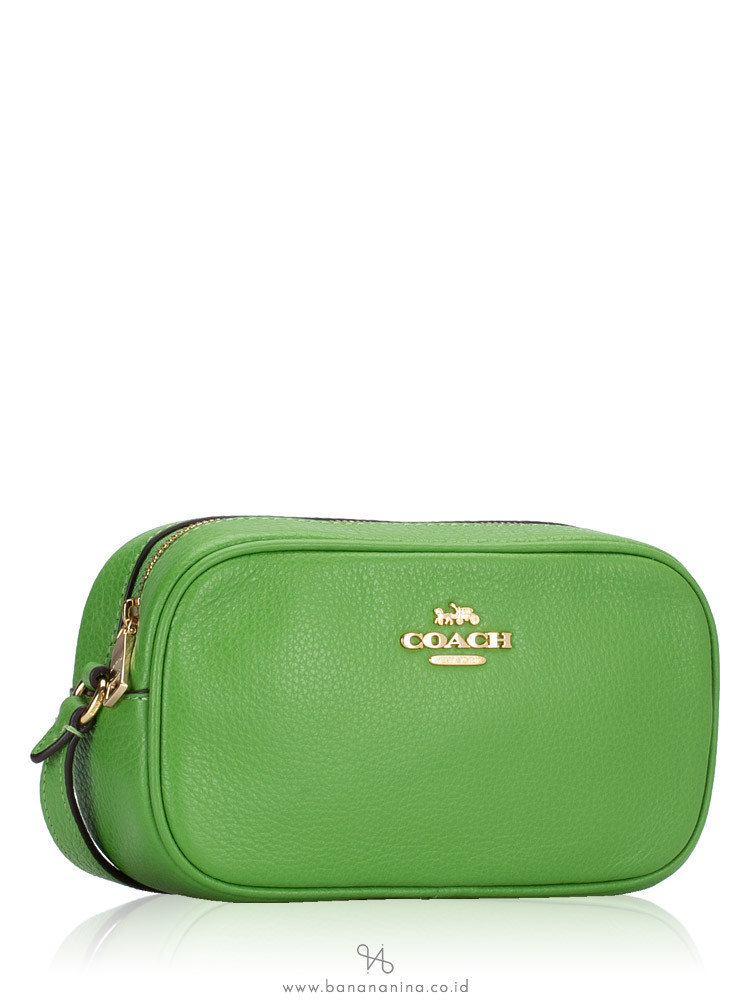 Coach C9932 Jamie Leather Wristlet Neon Green