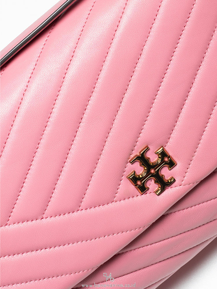 Tory Burch Kira Chevron Convertible Shoulder Bag Pink City