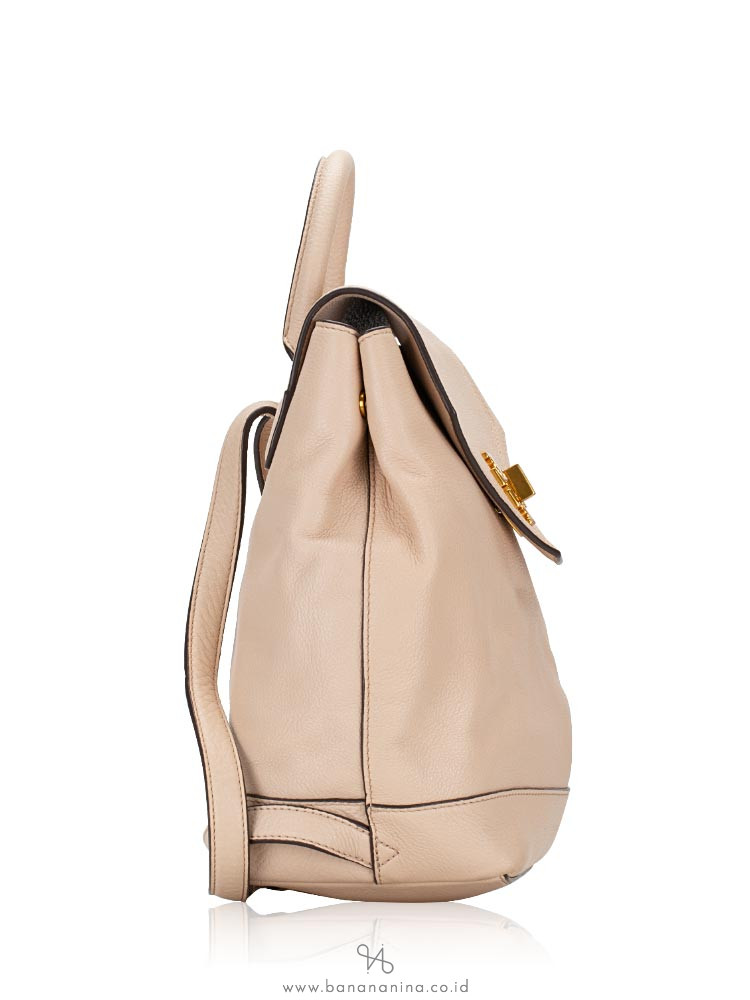 Tory Burch Kira Leather Backpack Pale Pink