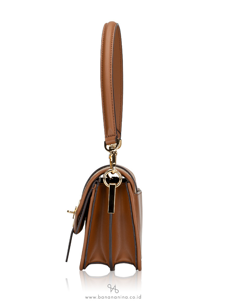 Michael Kors Greenwich Monogram Two-Tone Medium Shoulder Bag Luggage