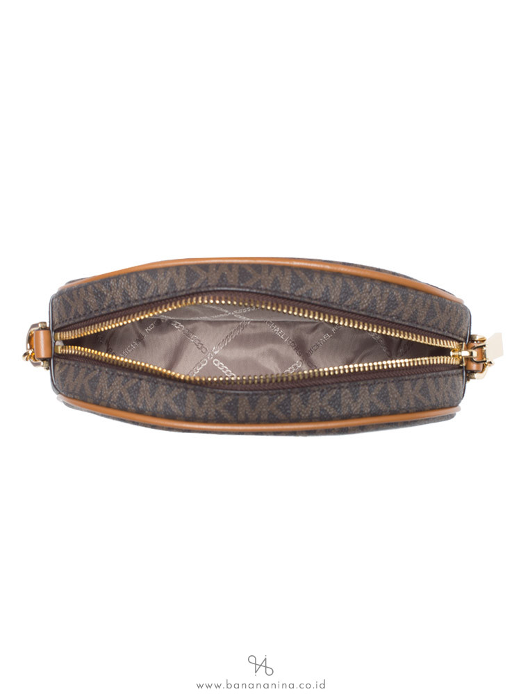 Michael Kors Jet Set Charm Small Logo Crossbody Bag (Brown/Acorn):  Handbags