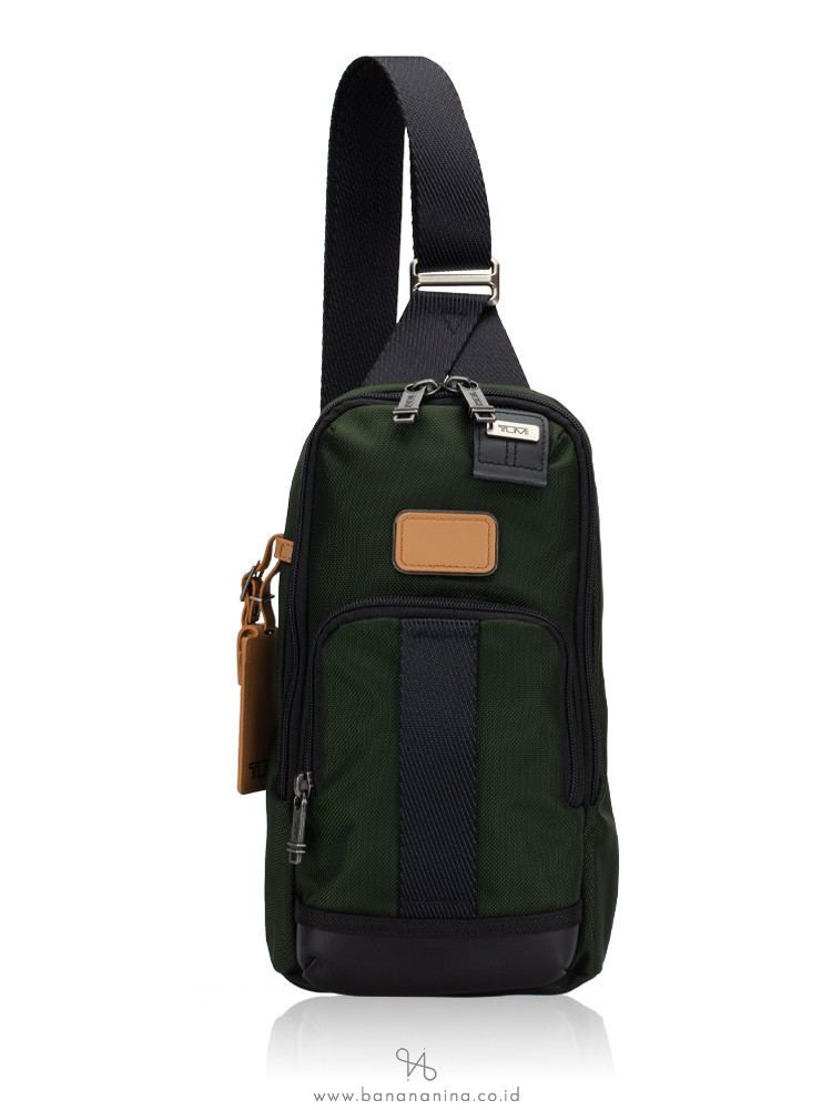 Tumi Men Fife Slim Sling Bag Dark Green