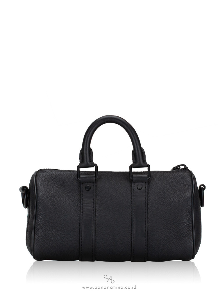 Louis Vuitton Grained Calfskin Aerogram Keepall XS Black