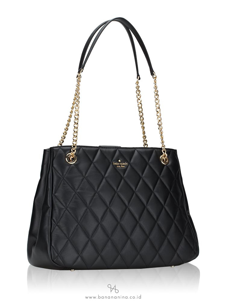 Kate Spade Carey Smooth Quilted Tote Black