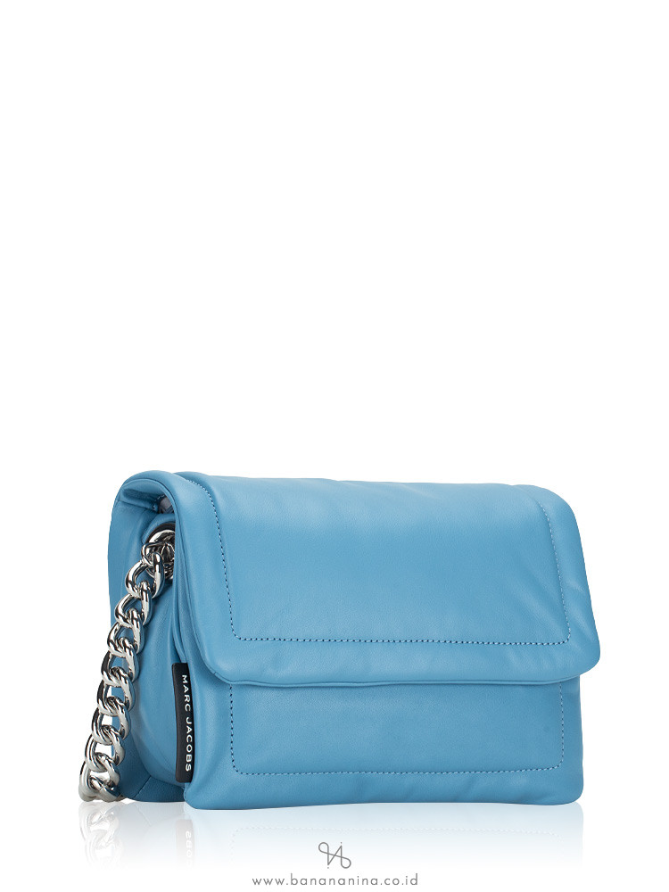 Marc Jacobs H905L01PF22 Pillow Soft Leather Shoulder Bag Blue Heaven
