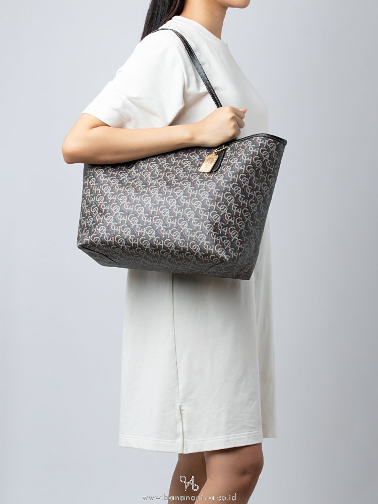 Coach town tote with coach print outlet