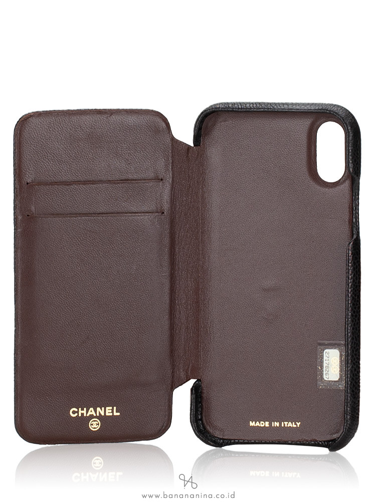 Chanel Caviar Quilted iPhone X Case Black