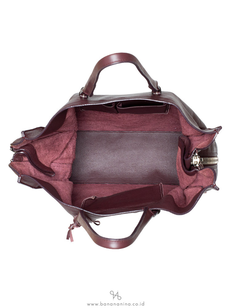 Balenciaga Veau Papier A5 Tote Deep Purple