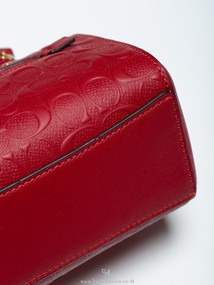 Coach CC944 Mini Rowan Crossbody In Signature Red Leather Purse Handbag New