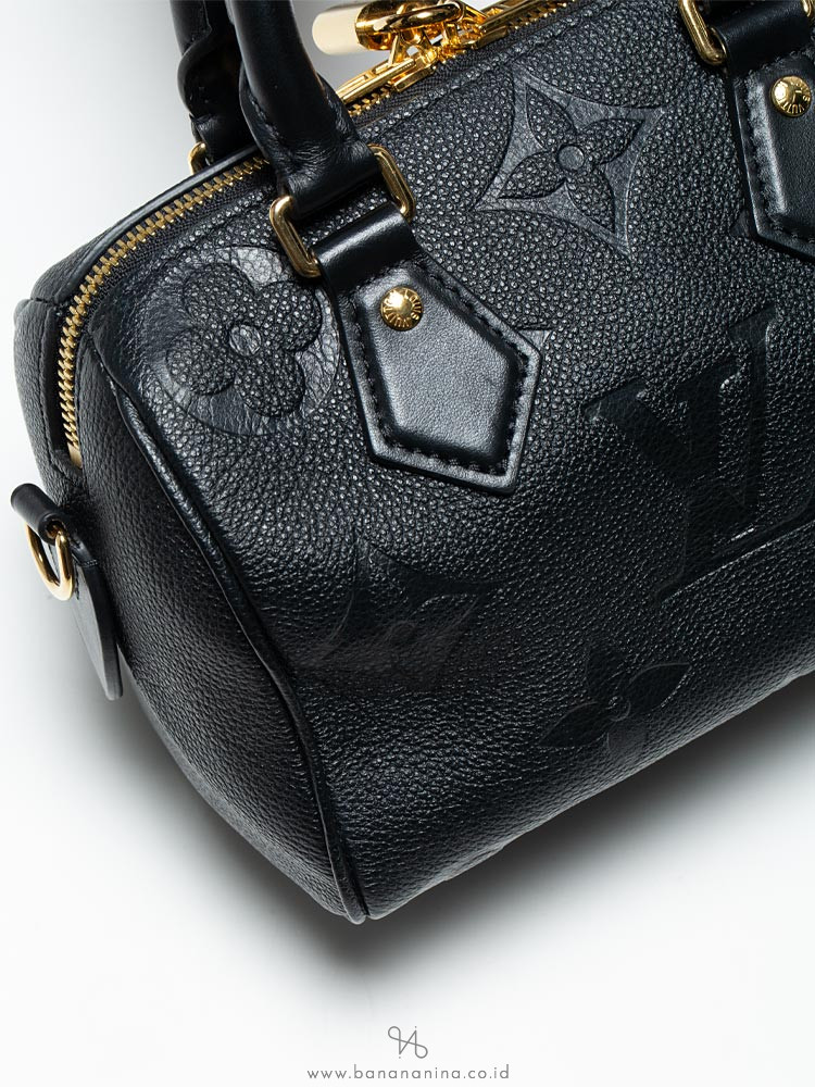Louis Vuitton Speedy Bandouliere Bag Monogram Empreinte Giant 20 Black  2333212