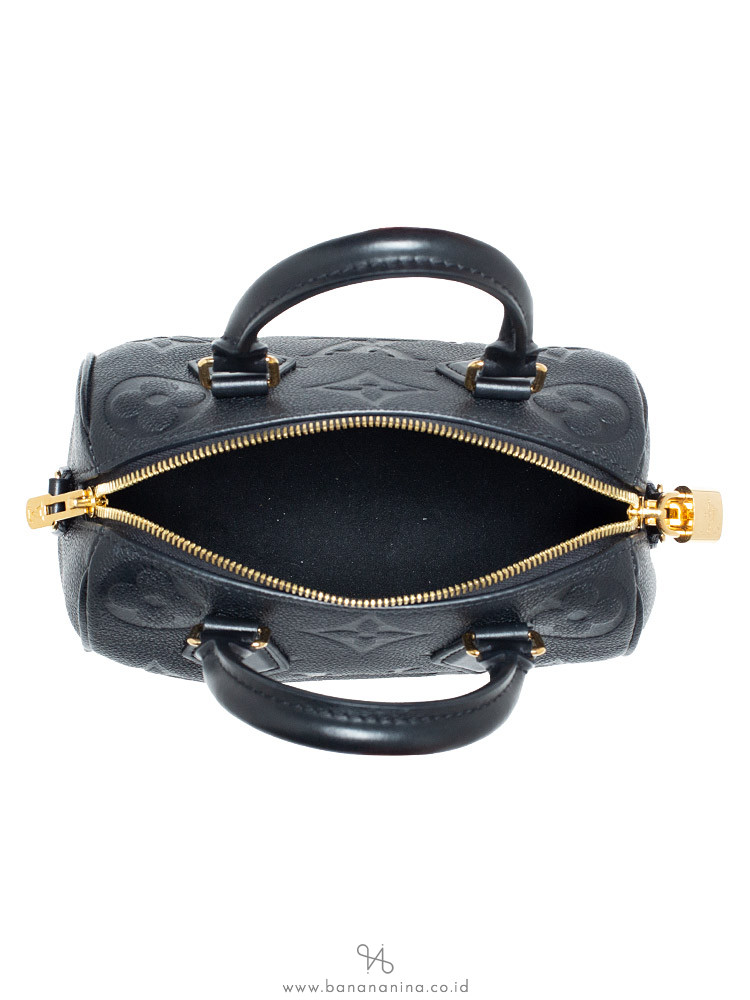 Louis Vuitton Speedy Bandouliere Monogram Empreinte 25 Black in Leather  with Brass - US