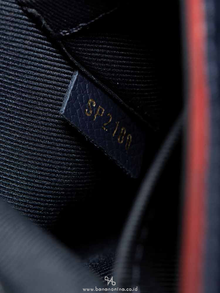 M43781 Louis Vuitton Monogram Empreinte Blanche BB-Marine Rouge