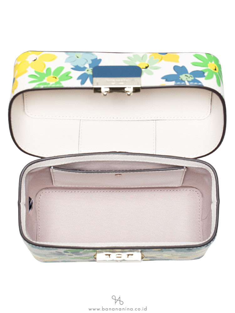 Kate Spade New York Voyage Floral Medley Printed Small Grain Textured  Leather Small Top-Handle