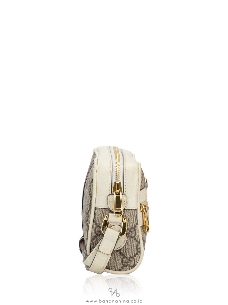 Gucci Ophidia Mini Backpack White in Calfskin Leather with Gold-tone - US