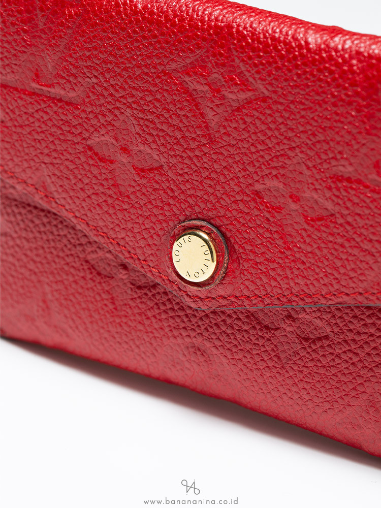 Louis Vuitton Cerise Monogram Empreinte Leather Key Pouch