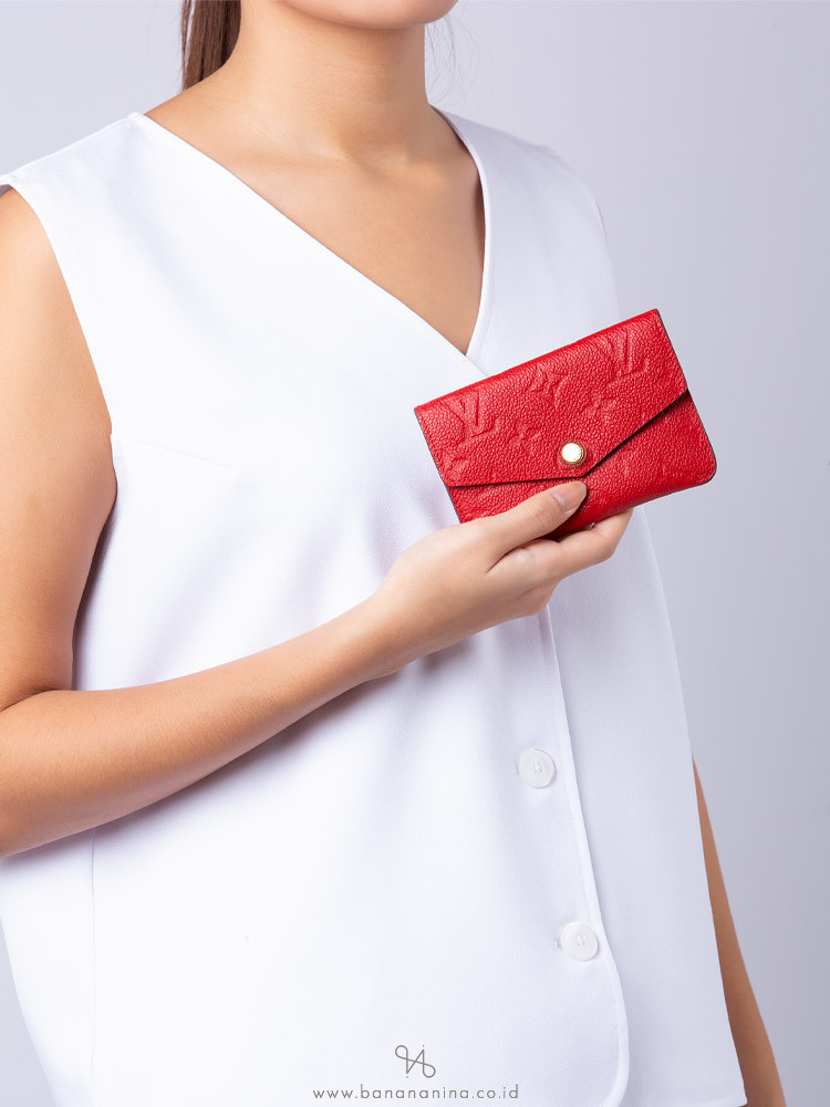 Louis Vuitton Wallet Victorine Monogram Empreinte Cerise in