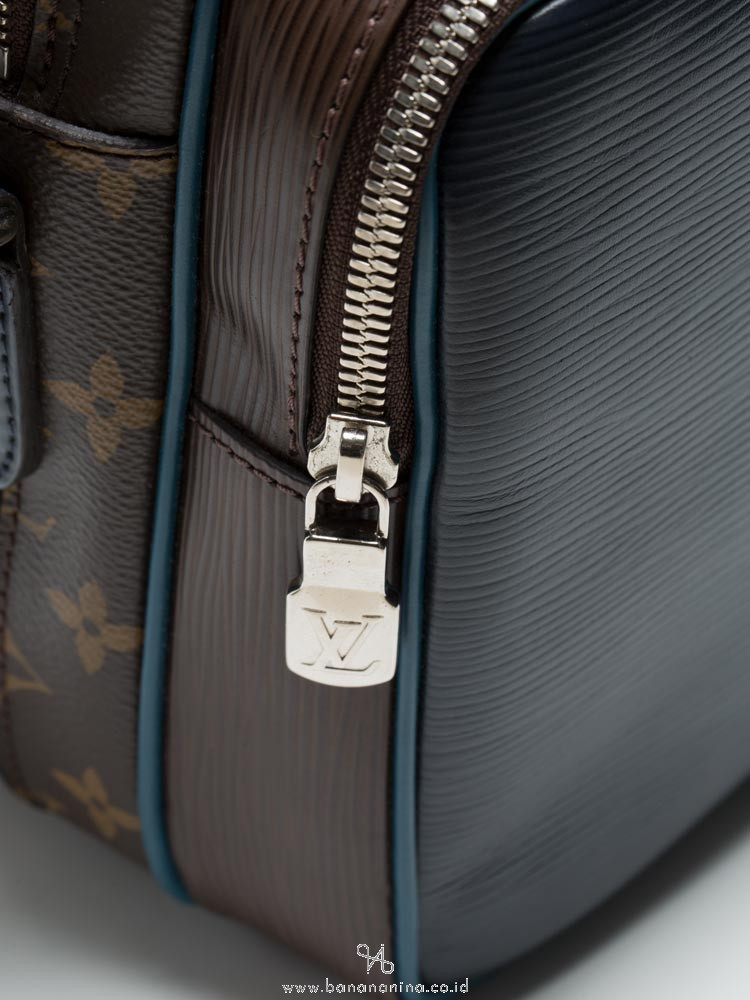 Louis Vuitton Monogram Epi Nil Slim Bag Brown Navy