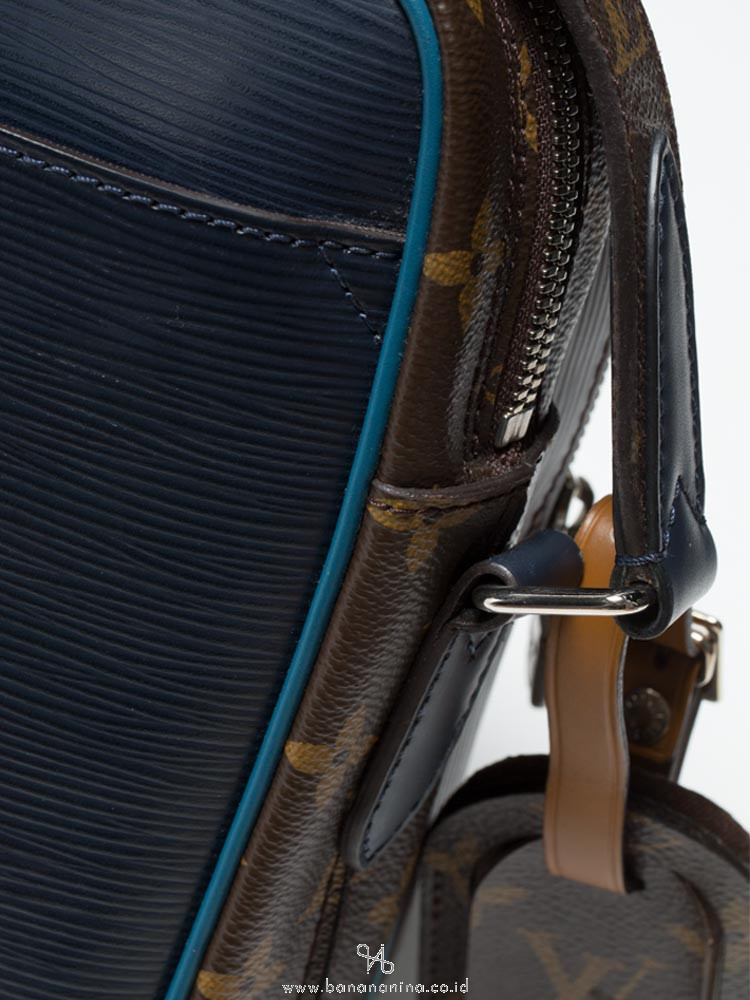 Louis Vuitton Nil Slim Messenger Bag Epi Leather with Monogram Canvas PM  Blue 1812051