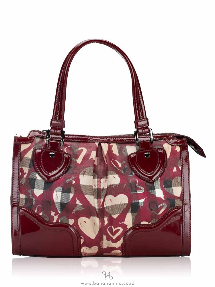 Burberry Heart Check Boston Small Satchel (SHF-19966) – LuxeDH