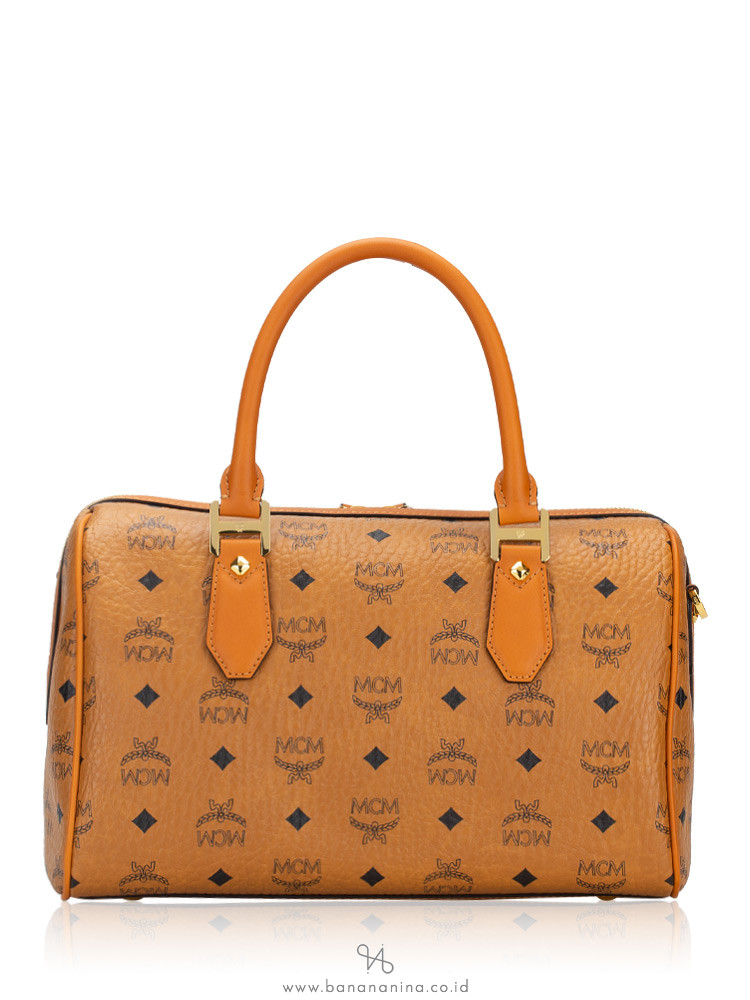 MCM, Bags, Mcm Cognac Bowlers Bag