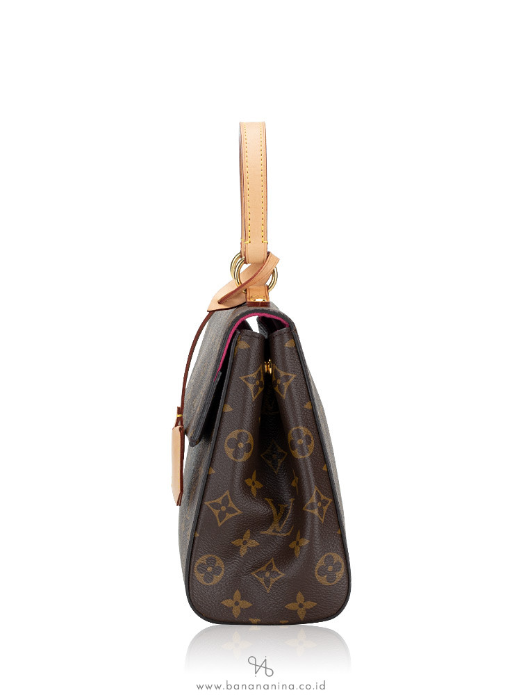 Louis Vuitton Calfskin Cluny BB Shoulder Strap Bordeaux Fuchsia