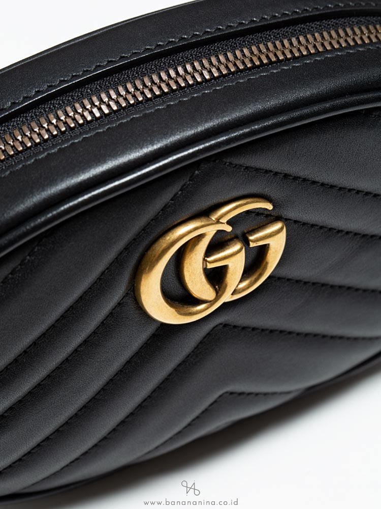 Pre-Owned Gucci Interlocking GG Black Belt Bag 