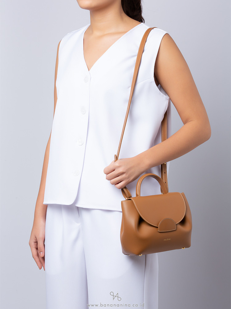 Polène  Bag - Numéro UnMicro - Camel Textured Leather