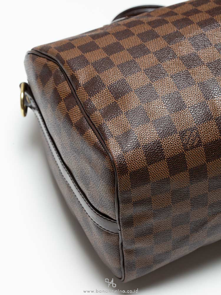 Louis Vuitton Speedy Bandouliere Damier Ebene 30 Brown in Canvas/Leather  with Brass - US