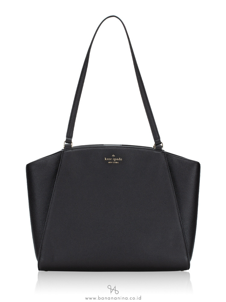 Kate Spade Brim Laptop Pebble Leather Tote Black