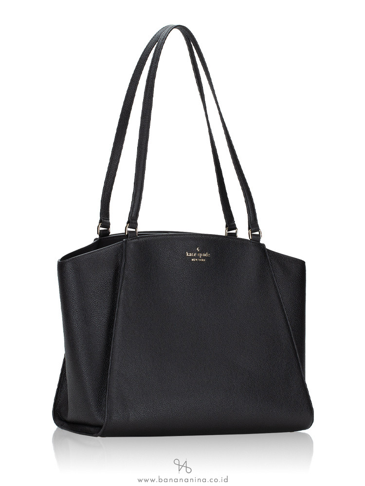 Kate Spade Brim Laptop Pebble Leather Tote Black