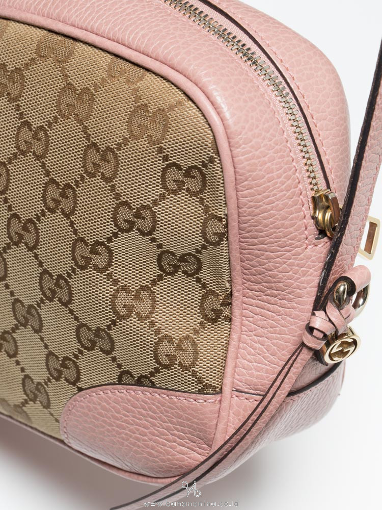 Gucci Bree Monogram GG Canvas Tote Small Beige/Pink in Leather/Canvas with  Gold-tone - US