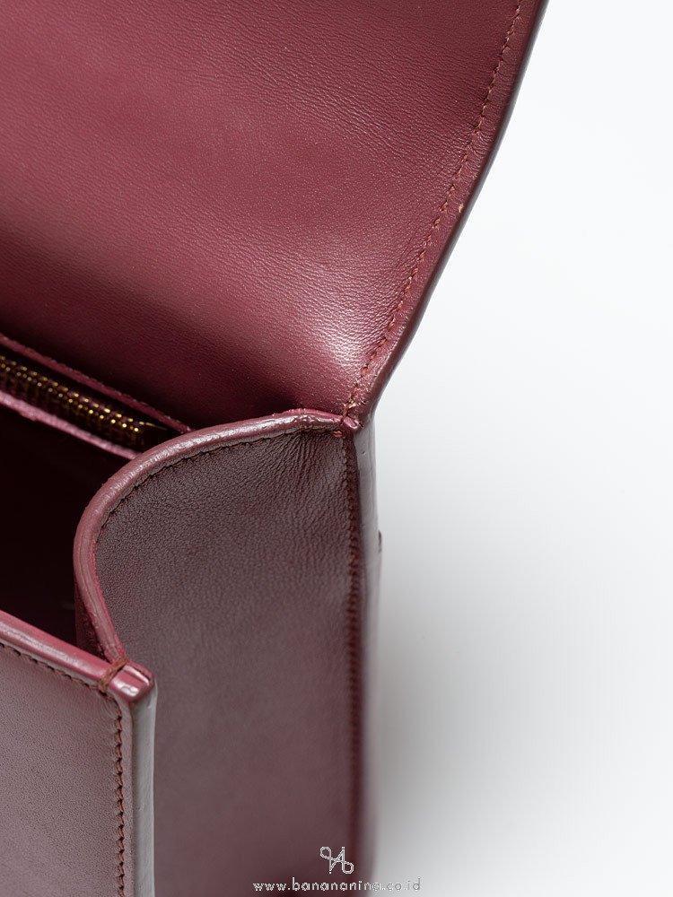 30 montaigne leather handbag Dior Burgundy in Leather - 31640632