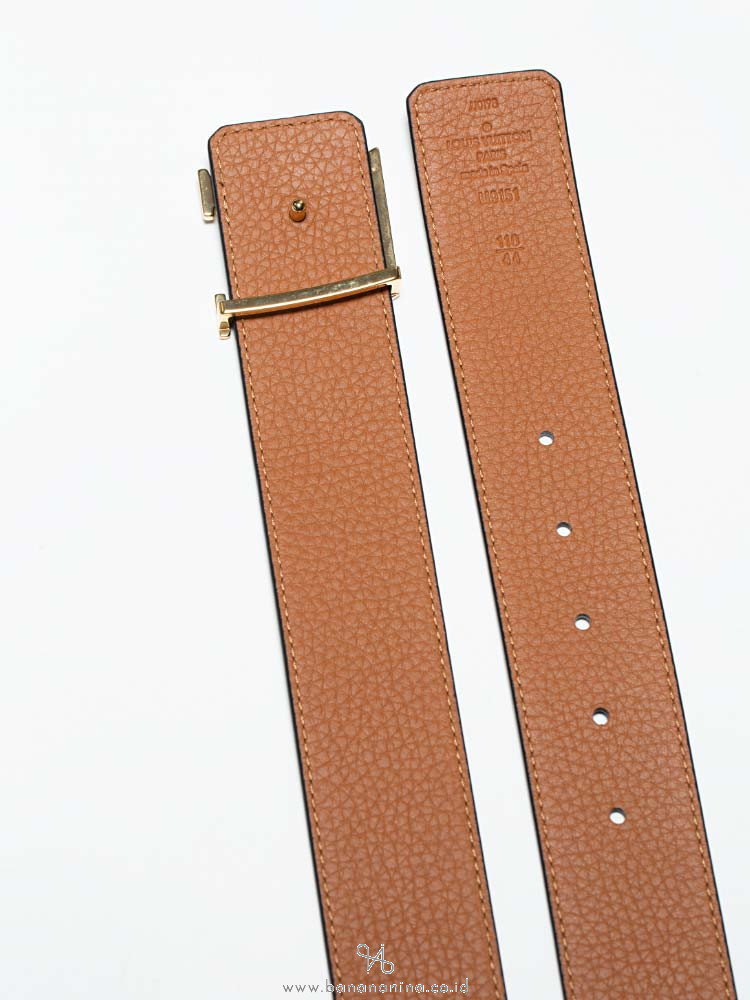Louis Vuitton Black/Brown Reversible 40mm Initiales Belt with LV Buckle  sz110