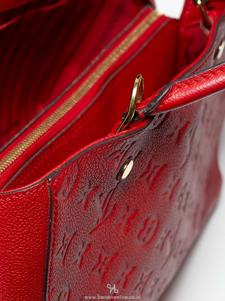 Louis Vuitton Montaigne Monogram Empreinte MM Grape in Leather