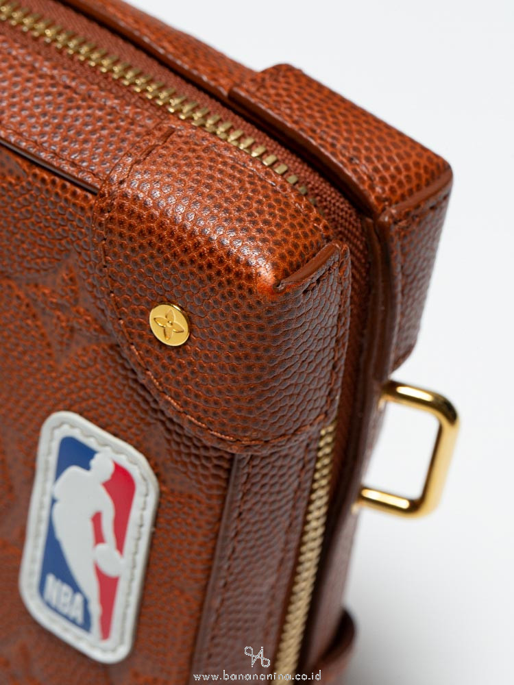 Louis Vuitton x NBA Soft Trunk Wallet Ball Grain Leather Brown in