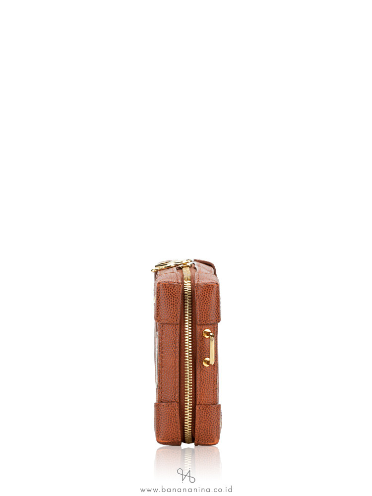 Louis Vuitton Virgil Abloh Brown Monogram Ball Grain Leather LVxNBA Soft Trunk Wearable Wallet Gold Hardware, 2021 (Like New), Handbag