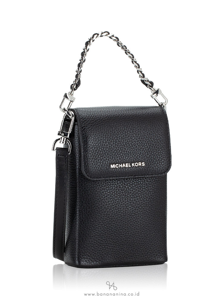 Michael Kors Jet Set Small Pebbled Leather Chain-Link Smartphone