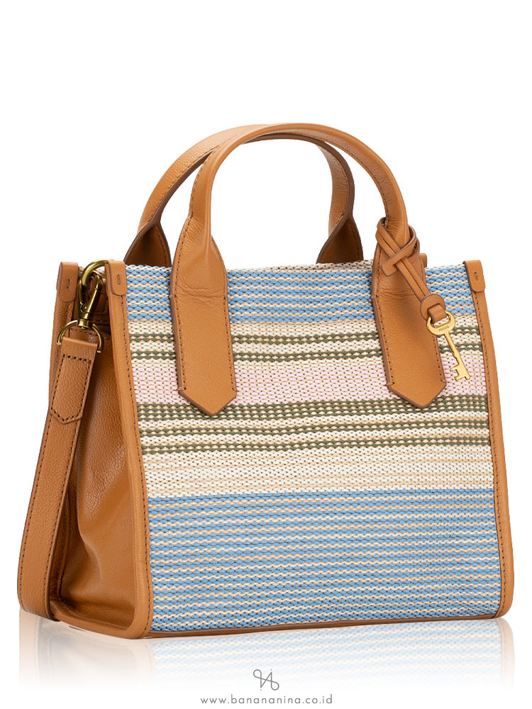 Fossil SHB3134102 Kyler Satchel Ecru Multi Stripe