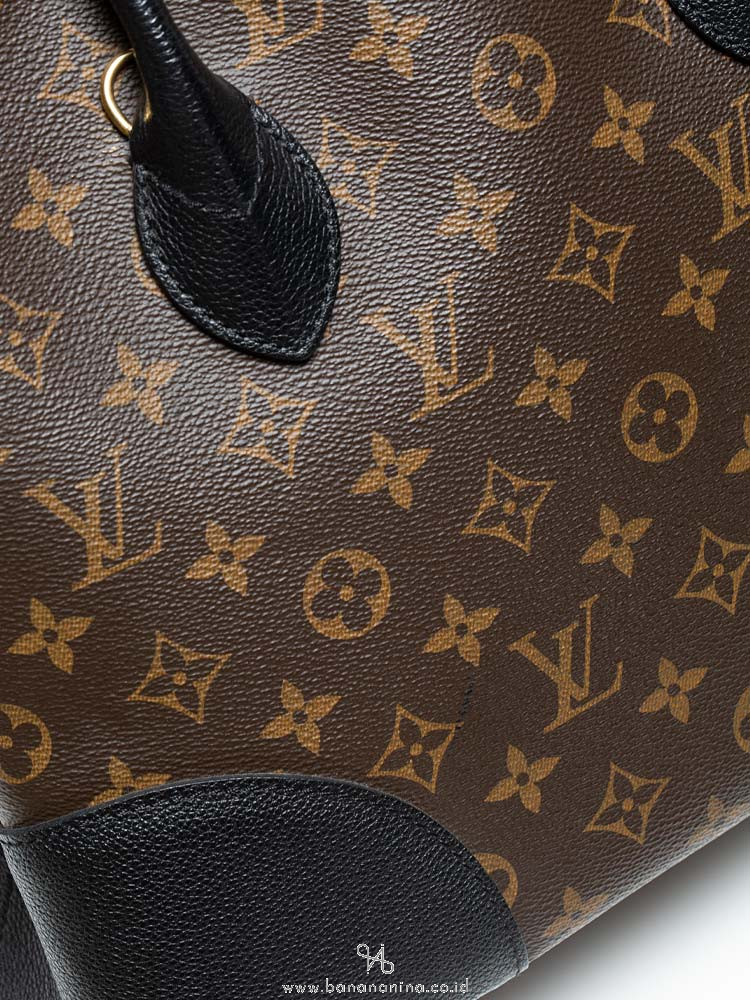 Louis Vuitton Flandrin Triple Compartment Satchel Monogram Brown Black